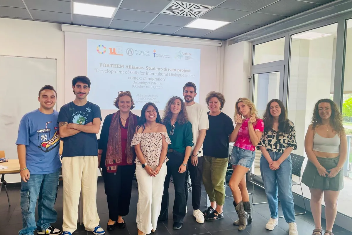 Participants and facilitators of the student-driven FORTHEM project at the University of Palermo, October 2024